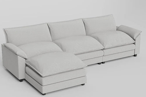 119” Modular Oversized Sectional Sofa with Reversible Ottoman | Anciennevi
