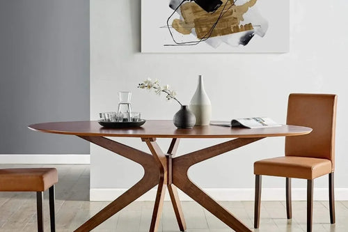 71" Oval Wood Dining Table Online | Luxury Furniture | Anciennevi