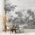 Grey Forest Peel and Stick Large Mural – Retro Trees Wall Décor – Anciennevi