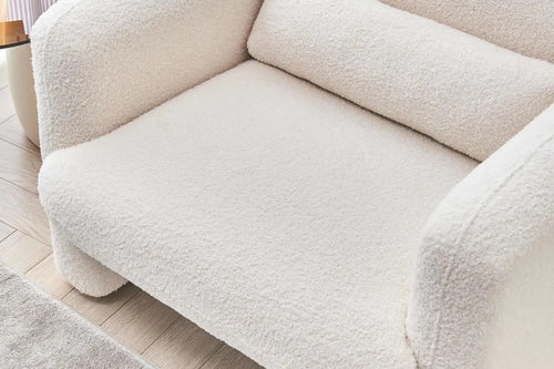 Modern Accent Loveseat Sofa Chair | Lamb Fabric | Anciennevi