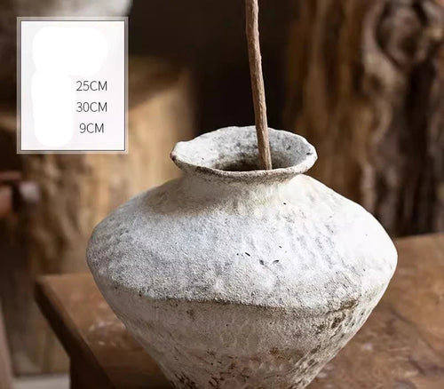 Large Retro Porcelain Vase | Coarse Pottery for Home Décor | Anciennevi