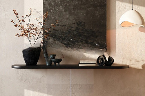 Acrylic Floating Solid Wood Console Table | Living Room Table | Anciennevi